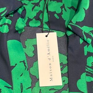 Maison d'Amélie Green Floral Women's Top